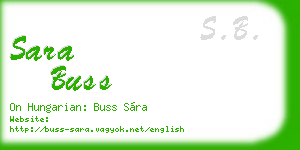 sara buss business card